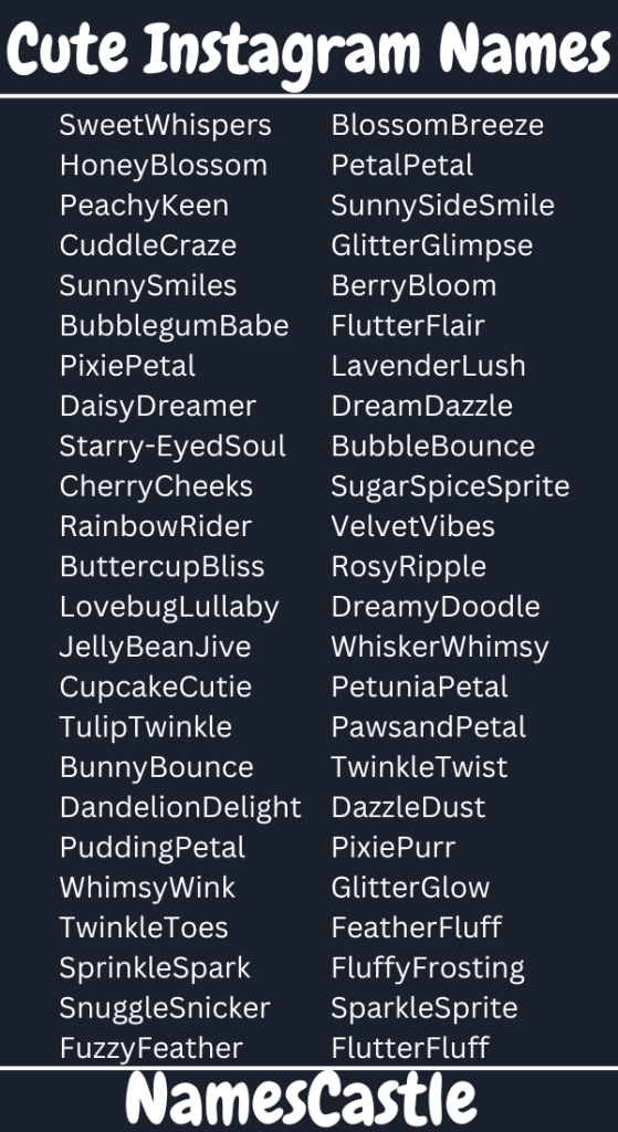 Cute Instagram Names
