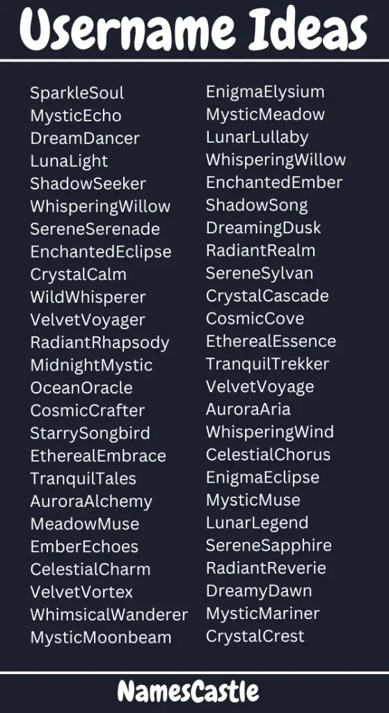 Username Ideas