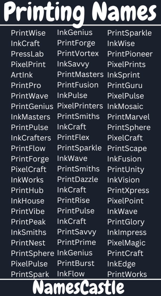 Printing Names