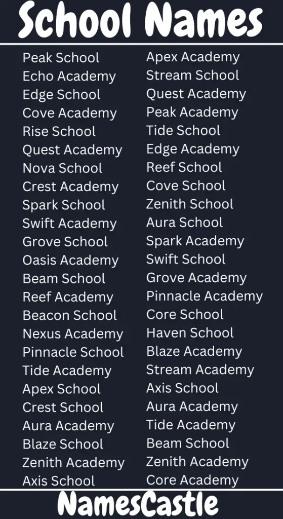 School names