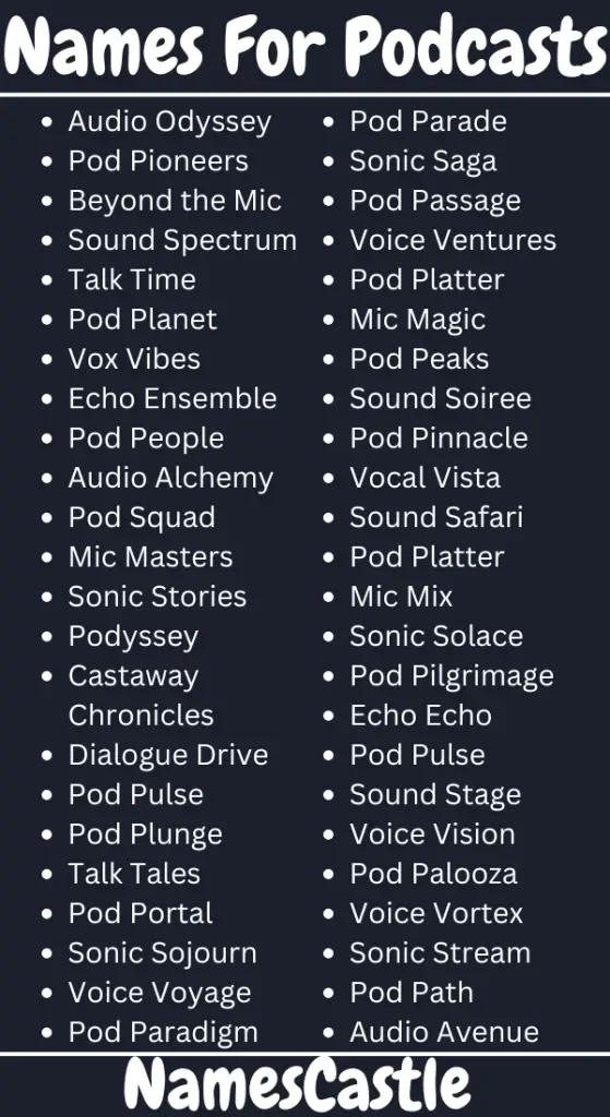 Names For Podcasts