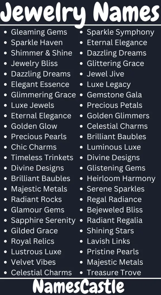 Names For Jewelry