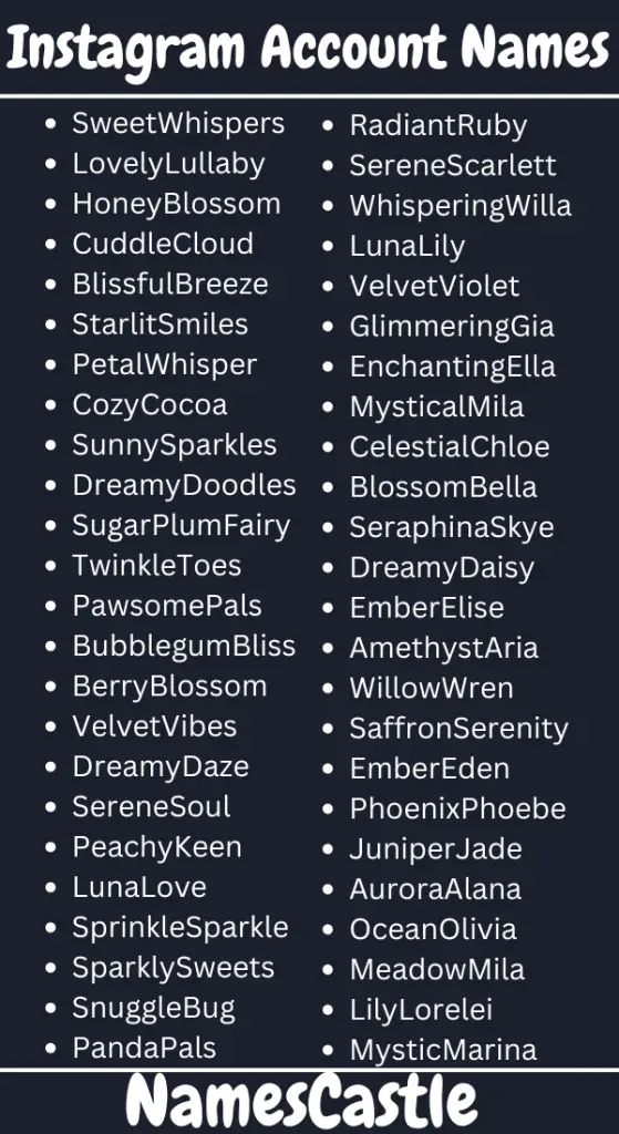 Instagram Account Names