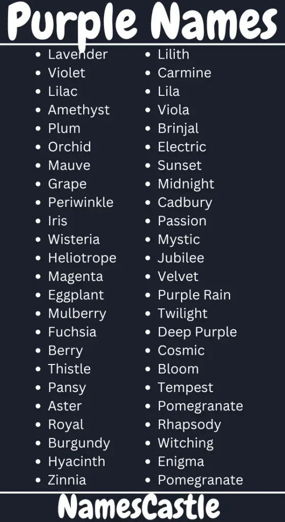 Purple Names