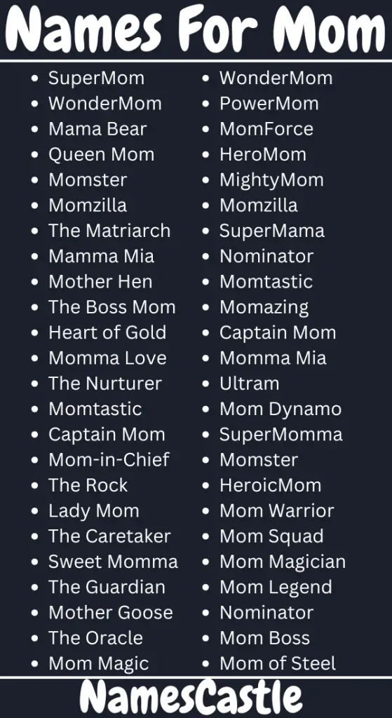 mom names