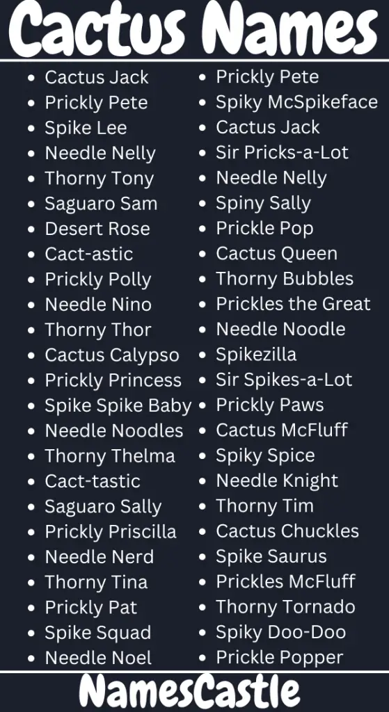 Cactus Names