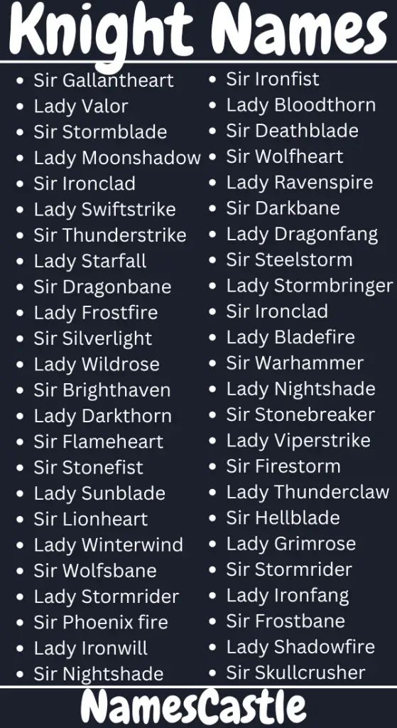 Knight Names