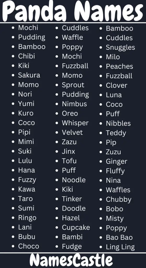 Panda Names