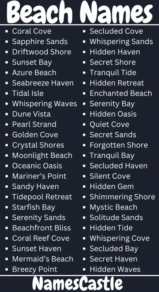 Beach Names