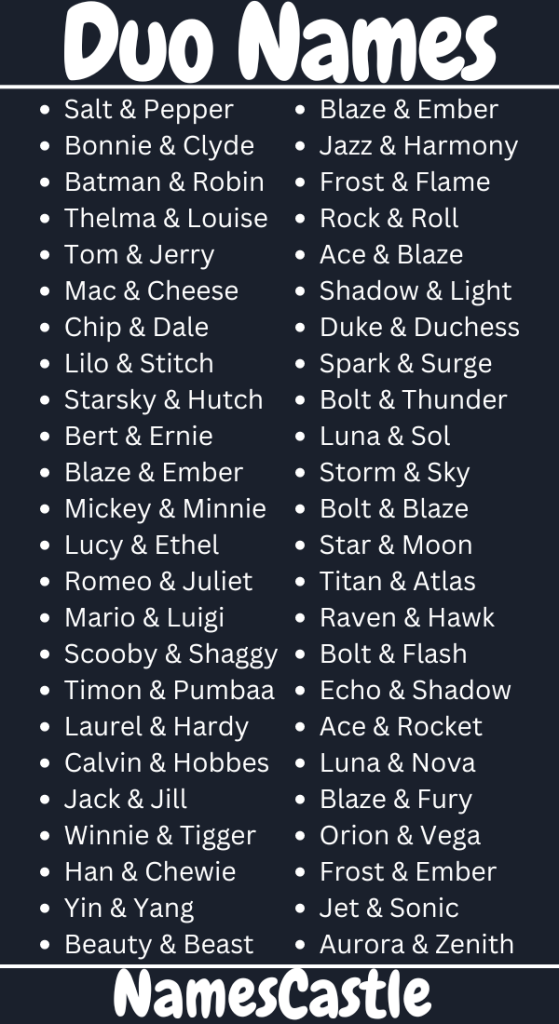 Duo Names