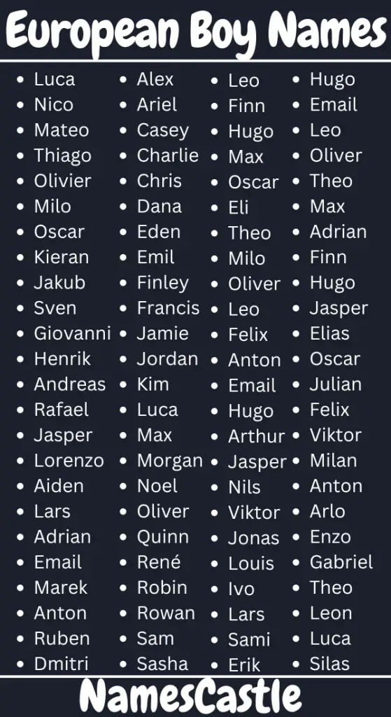 European Boy Names