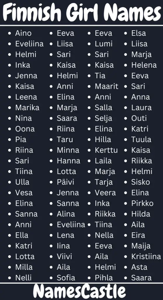 Finnish Girl Names