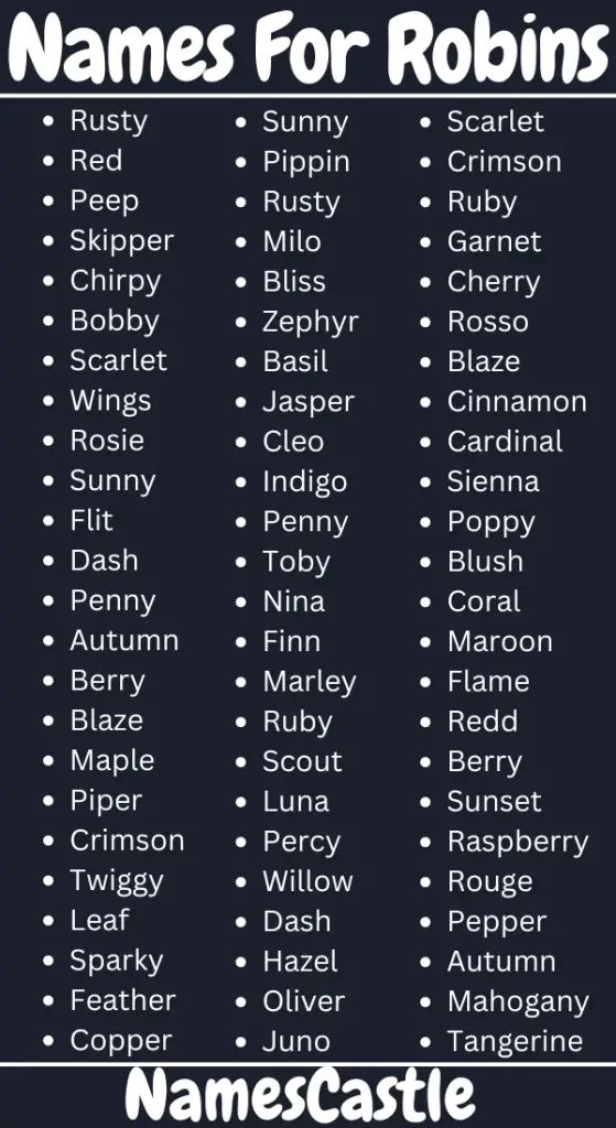 Names For Robins